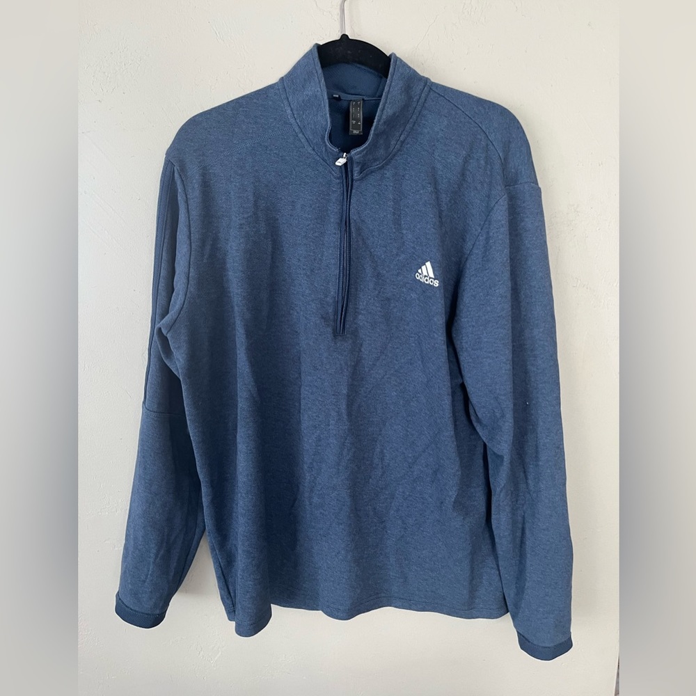 Men’s adidas blue quarter zip pullover